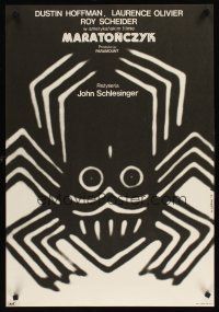 9j740 MARATHON MAN Polish 23x33 '77 Dustin Hoffman, Gorka art of spider for Schlesinger's classic!