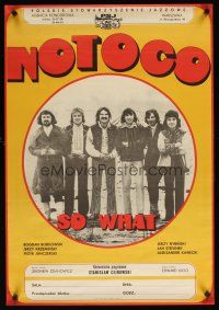9j772 SO WHAT Polish 23x33 music poster '71 No To Co, great image of wacky folk rock band!