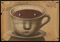 9j674 WISH YOU WERE HERE Polish 27x38 '88 Emily Lloyd, Stasys art of coffee cup w/eyes!