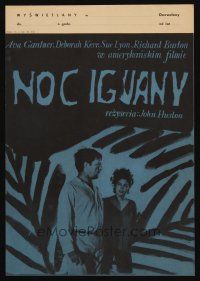 9j619 NIGHT OF THE IGUANA Polish 11x16 '67 cool image of Richard Burton & Ava Gardner!