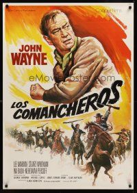 9j058 COMANCHEROS Spanish R70s Mataix artwork of cowboy John Wayne, directed by Michael Curtiz!