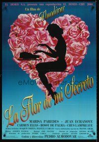 9j060 FLOWER OF MY SECRET Spanish '95 La Flor de mi secreto, Almodovar, sexy silhouette artwork!