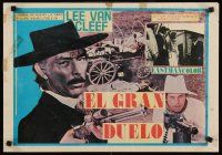 9j067 BIG SHOWDOWN Spanish 16x23 '73 great image of cowboy Lee Van Cleef!