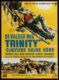 9j075 THEY CALL ME TRINITY Swedish/Danish 24x33 '71 great artwork of Terence Hill taking it easy!
