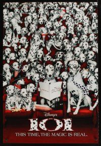 9k013 101 DALMATIANS int'l teaser 1sh '96 Walt Disney live action, dogs in theater!