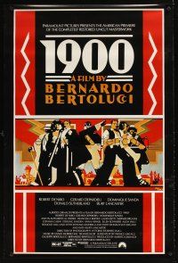 9k016 1900 1sh R91 directed by Bernardo Bertolucci, Robert De Niro, cool Doug Johnson art!