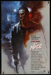 9k027 ABOVE THE LAW int'l 1sh '88 great David Grove artwork of Steven Seagal as Nico!