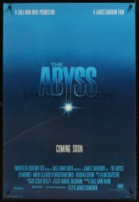 9k033 ABYSS int'l teaser 1sh '89 James Cameron directed, Ed Harris, Mary Elizabeth Mastrantonio!