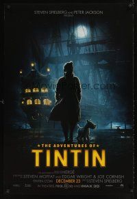 9k037 ADVENTURES OF TINTIN teaser DS 1sh '11 Steven Spielberg's version of the French cartoon!