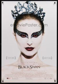 9k099 BLACK SWAN advance 1sh '10 Natalie Portman, wild image of wing-eyed dancer!