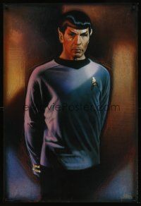 9k667 STAR TREK CREW TV commercial poster '91 Drew art of Lenard Nimoy as Spock!