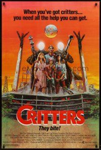 9k167 CRITTERS 1sh '86 great completely different art of cast & monsters by Ken Barr!