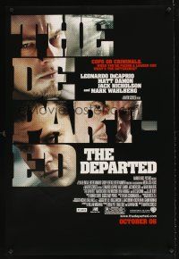 9k196 DEPARTED advance DS 1sh '06 Leonardo DiCaprio, Matt Damon, Martin Scorsese!