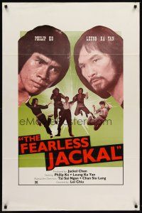 9k274 FEARLESS JACKAL 1sh '82 Philip Ko & Leung Ka Yan in kung fu martial arts action!
