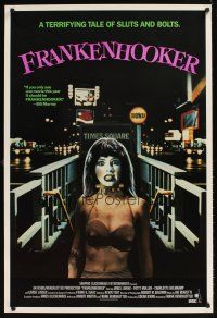 9k294 FRANKENHOOKER 1sh '90 great wacky horror sex image, a tale of sluts and bolts!