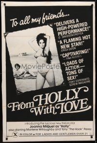 9k301 FROM HOLLY WITH LOVE 1sh '78 Marlene Willoughby, Tony The Hook Perez, beach sex!