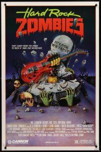 9k341 HARD ROCK ZOMBIES 1sh '84 wild artwork, they came from the grave to rock n' rave & misbehave