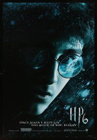 9k344 HARRY POTTER & THE HALF-BLOOD PRINCE teaser DS 1sh '09 Daniel Radcliffe close up!