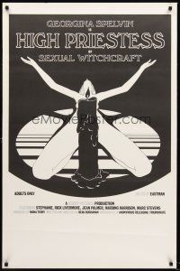 9k353 HIGH PRIESTESS OF SEXUAL WITCHCRAFT 1sh '73 Georgina Spelvin, sexy art of woman w/candle!