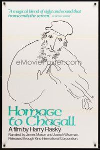 9k358 HOMAGE TO CHAGALL int'l 1sh '77 Harry Rasky documentary about painter Marc Chagall!
