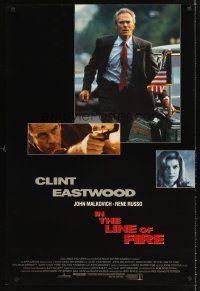 9k375 IN THE LINE OF FIRE int'l DS 1sh '93 Clint Eastwood as Secret Service bodyguard!