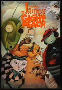 9k398 JAMES & THE GIANT PEACH DS 1sh '96 Disney fantasy cartoon, Lane Smith art!