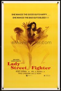 9k414 LADY STREET FIGHTER 1sh '85 she makes the good guys happy & she makes the bad guys bleed!