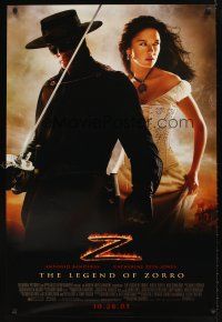 9k422 LEGEND OF ZORRO not-yet-rated style DS advance 1sh '05 Antonio Banderas is Zorro, sexy Zeta-Jones