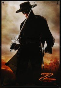 9k424 LEGEND OF ZORRO teaser DS 1sh '05 great image of Antonio Banderas in the title role!
