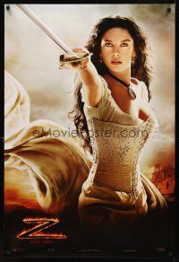 9k423 LEGEND OF ZORRO teaser DS 1sh '05 great image of super sexy Catherine Zeta-Jones!