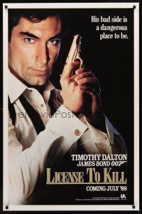 9k429 LICENCE TO KILL s-style teaser 1sh '89 cool image of Timothy Dalton as James Bond!