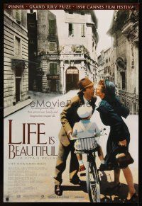9k431 LIFE IS BEAUTIFUL 1sh '97 Roberto Benigni's La Vita e bella, Nicoletta Braschi!