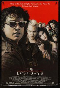 9k444 LOST BOYS 1sh '87 Kiefer Sutherland, teen vampires, directed by Joel Schumacher!