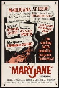 9k465 MARYJANE 1sh '68 AIP, marijuana, drugs, Fabian, Teri Garr, the shocking facts!