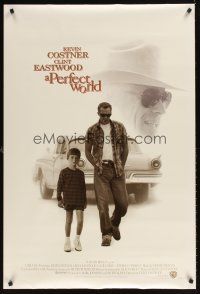 9k543 PERFECT WORLD int'l 1sh '93 Clint Eastwood, Kevin Costner & T.J. Lowther!