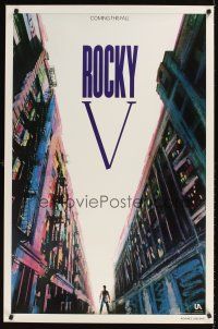 9k614 ROCKY V advance DS 1sh '90 Sylvester Stallone, John G. Avildsen boxing sequel, cool image!