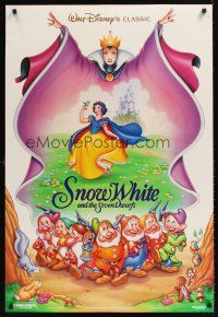 9k655 SNOW WHITE & THE SEVEN DWARFS DS 1sh R93 Walt Disney animated cartoon fantasy classic!