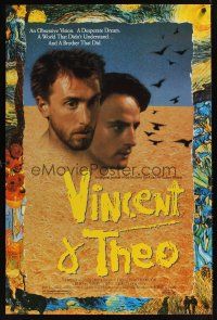 9k764 VINCENT & THEO 1sh '90 Robert Altman meets Tim Roth as Vincent van Gogh, cool artwork!