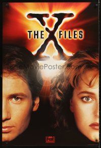 9k800 X-FILES TV 1sh '94 close-up image of FBI agents David Duchovny & Gillian Anderson!