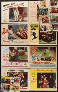 9m008 LOT OF 20 JERRY LEWIS LOBBY CARDS '50s-60s great wacky images, many with Dean Martin!