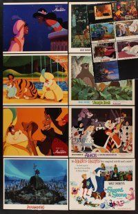 9m011 LOT OF 15 DISNEY LOBBY CARDS '60s-90s Aladdin, Jungle Book, Hunchback, Roger Rabbit & more!
