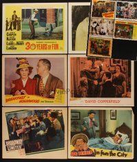 9m012 LOT OF 11 COMEDY LOBBY CARDS '40s-60s W.C. Fields, Joe Penner, Raquel Welch & many more!