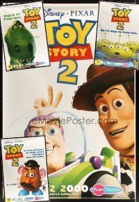 9m055 LOT OF 4 UNFOLDED DOUBLE-SIDED FRENCH ONE-PANELS FROM TOY STORY 2 '99 great images!