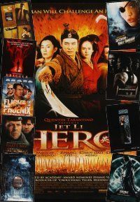 9m068 LOT OF 37 UNFOLDED DOUBLE-SIDED ONE-SHEETS '95 - '04 Hero, Hellboy, Dracula 2000 & more!