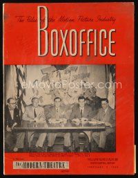 9m087 BOX OFFICE exhibitor magazine February 2, 1952 Marlon Brando in Viva Zapata, Groucho Marx