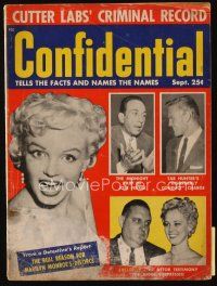 9m192 CONFIDENTIAL magazine September 1955 The Real Reason for Marilyn Monroe's Divorce!