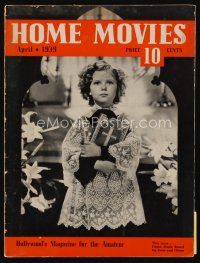 9m193 HOME MOVIES magazine April 1939 portrait of cute Shirley Temple in church with Bible!