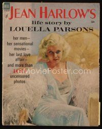 9m183 JEAN HARLOW magazine 1964 her life story by Louella Parsons, great photos & content!