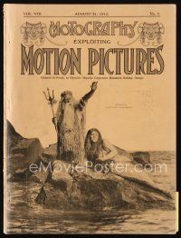 9m078 MOTOGRAPHY exhibitor magazine August 31, 1912 review of Sarah Bernhardt's Queen Elizabeth!