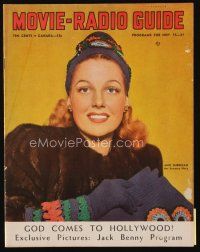 9m184 MOVIE & RADIO GUIDE magazine November 1941 sexy Ann Sheridan in winter clothes by Jack Albin!